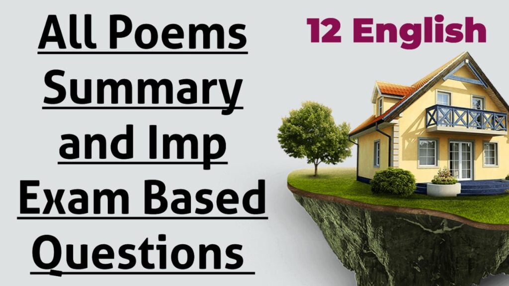 12 English All Poems -Important Questions - englishfantasy.com